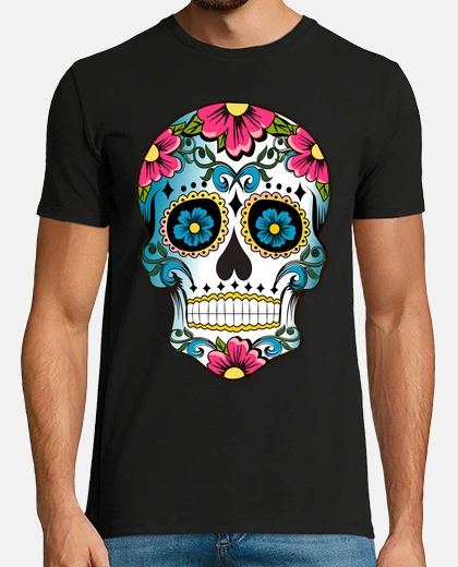 T-shirt mexican floral calaca