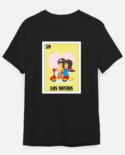 Playera mexican loteria art loteria mexicana design los novios