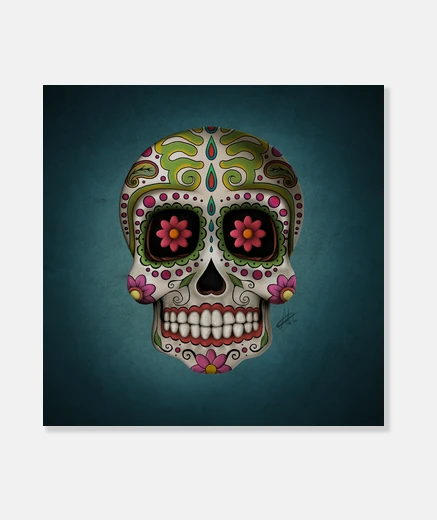 Wall mexican skull 20 canvas