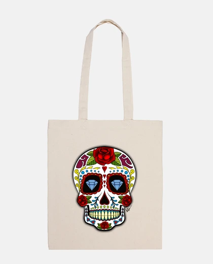 Bag mexican skull diamonds
