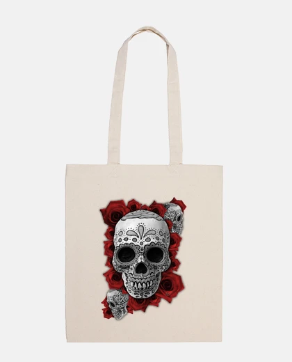 Bag mexican skull n roses