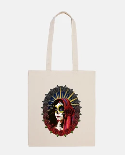 mexican skull catrina and roses