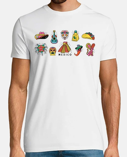 Tee-shirt mexique pyramide chichen itza