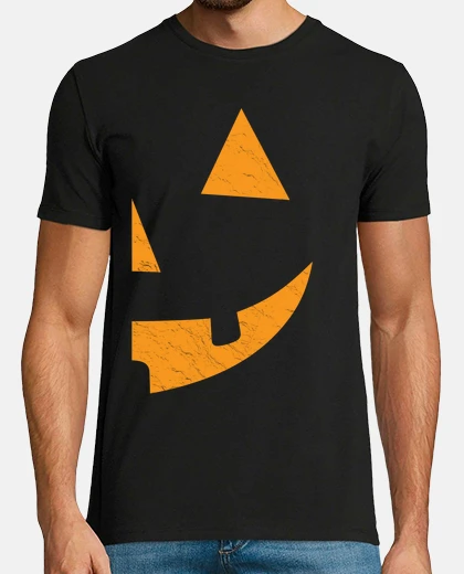 T-shirt mezza zucca zucca di halloween paura terrore horror