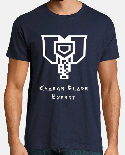Tee-shirt mhw, icône blanche de la lame de charge