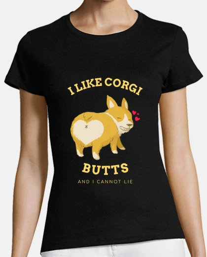 T-shirt mi piacciono i mozziconi di corgi e non