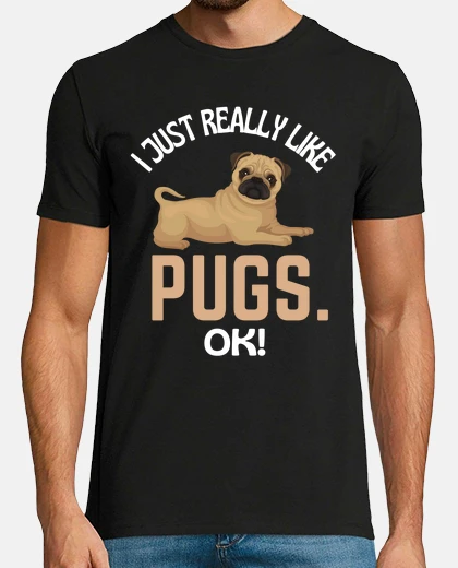 T-shirt mi piacciono molto i carlini ok umorism