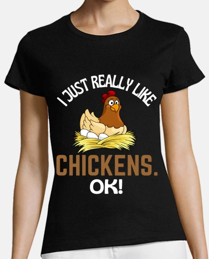 T-shirt mi piacciono molto i polli ok pollo
