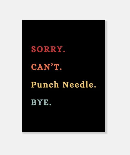 Stampa mi spiace non posso ace il punch ago