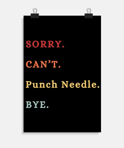 Poster mi spiace non posso ace il punch ago