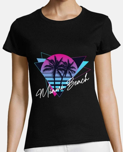 T-shirt miami beach sun palms water beach