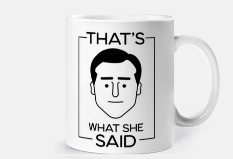 Taza michael scott taza, the office coffee mug, steve carell,la oficina,thats what she said, eso dijo ell