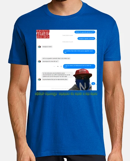 Tee-shirt michel- message  menace de mort a ma mere