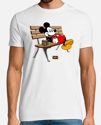 Mickey mouse drinking star wars beer t shirt tostadora