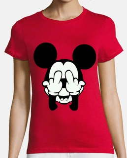 Mickey Mouse Fuck You - Camiseta de mujer de manga corta