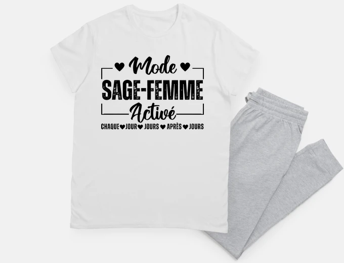 Pyjama midwife mode enabled humor gift