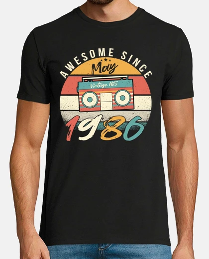T-shirt miglior anno di nascita maggio 1986