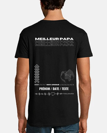 T-shirt miglior papà - bw