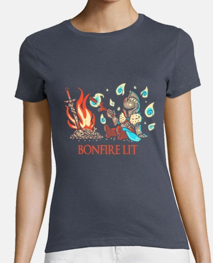 Tee-shirt mignon feu de joie allumé - chemise womans