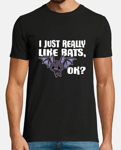 Tee-shirt mignon j&#39;aime vraiment les chauves-souris ok idée cadeau
