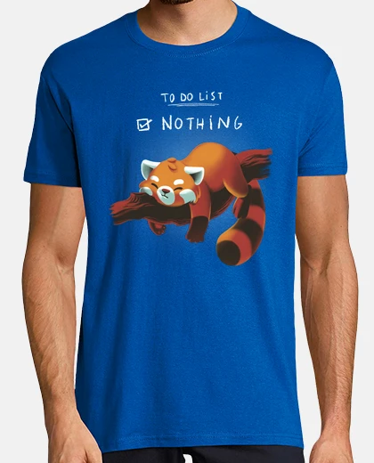 Tee-shirt mignon panda roux - liste de choses à faire paresseux animal