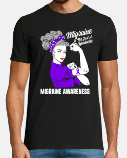 Migraine Awareness Not Just A Headache Purple Ribbon Warrior Strong Woman Gift