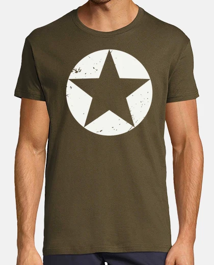 Camiseta Military Star Vintage White V02