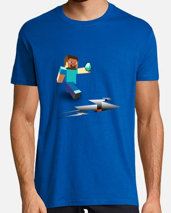 Minecraft steve and his tragic end t shirt tostadora