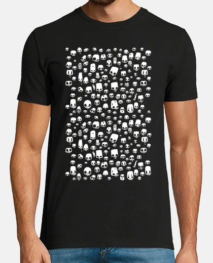 Tee-shirt mini crânes noirs