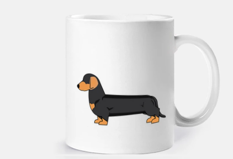 Cup minimalist dachshund