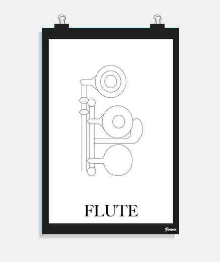 Poster minimalist flute poster