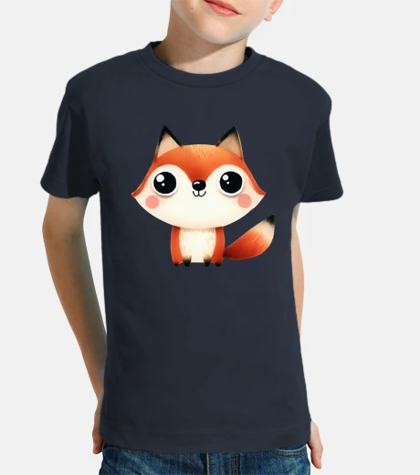 Kids minimalist fox cartoon anime