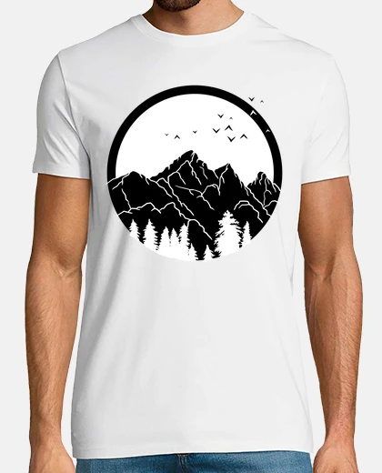 T-shirt minimalist mountains