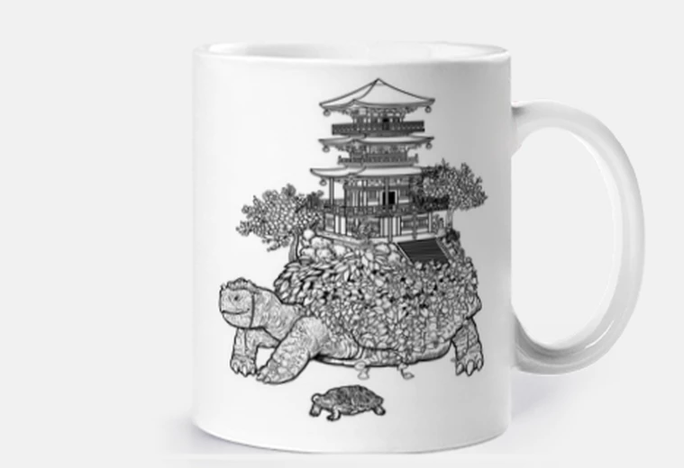 Cup minimalist temple turtle