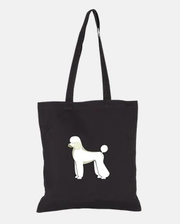 minimalist poodle tote bag