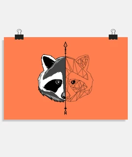 Minimalist Racoon
