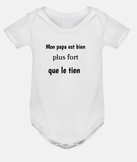 Abbigliamento mio padre è molto più forte del tuo, divertente slogan di citazione per il figlio che parla come un 