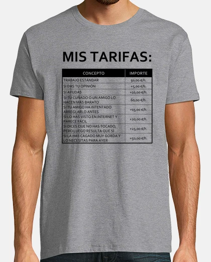 Camiseta Mis tarifas Fondo Claro