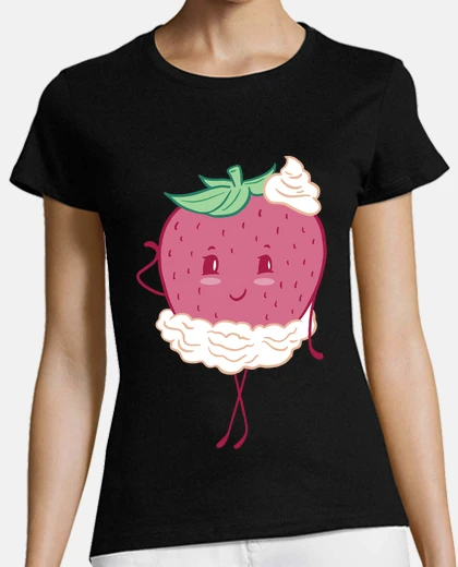 T-shirt miss fragola pin-up cuoca di panna montata