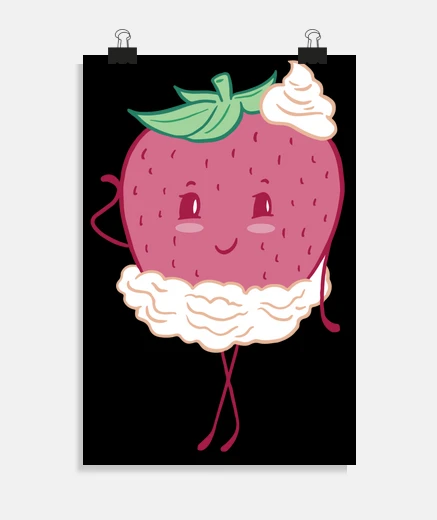 Poster miss fragola pin-up panna montata cuoco poster boutique negozio poster decorazione