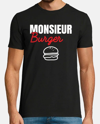T-shirt mister burger umorismo uomo hamburger