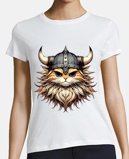 T-shirt mitologia norrena del gatto vichingo ar