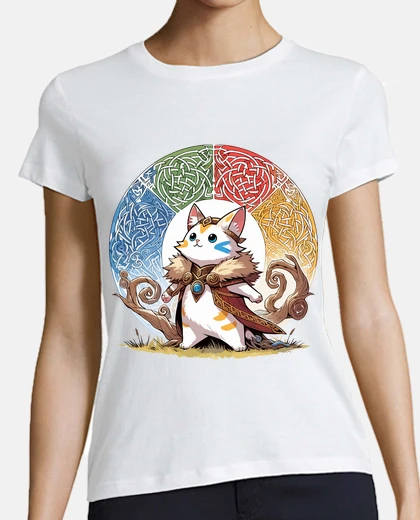 T-shirt mitologia norrena del gatto vichingo ka