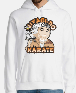 miyagi-do karate man, hoodie, white