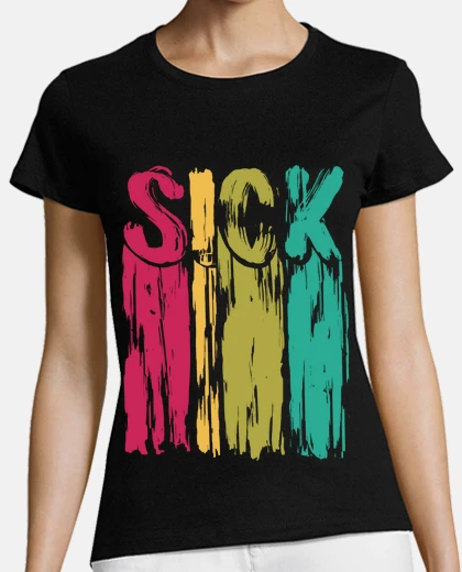 T-shirt moda di tendenza disgustosa e malata