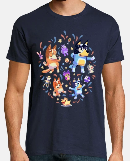 T-shirt modalità dance bluey band it chili bing
