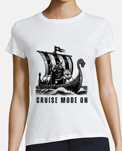Tee-shirt mode croisière sur un guerrier viking s