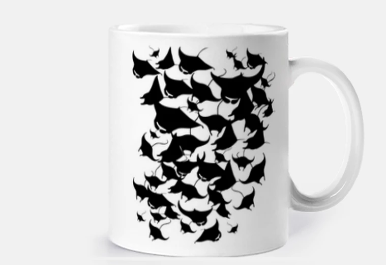 Tazza modello di pesce coperta