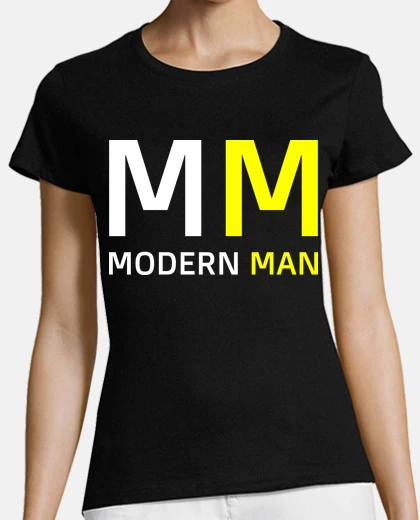 Tee-shirt Modern Man MM   White  Yellow