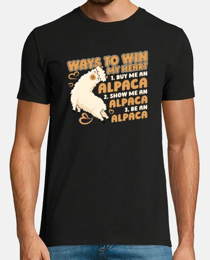 T-shirt modi per vincere il mio cuore guanaco lama vigogna allevatore alpaca